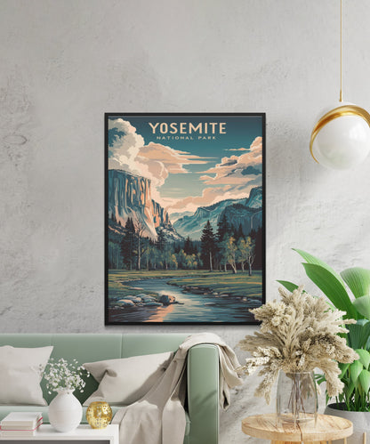 Yosemite Vintage Travel Poster