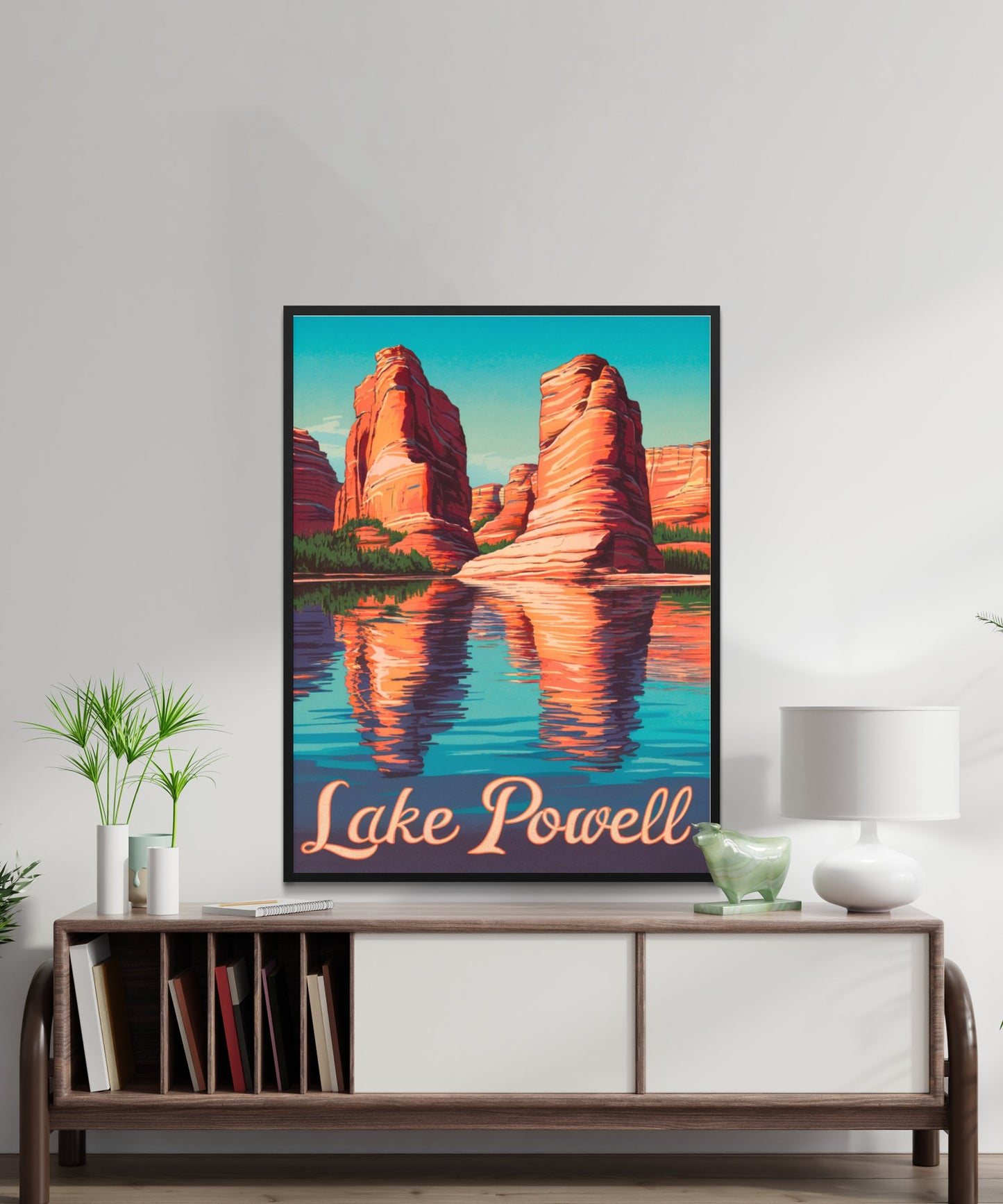 Lake Powell Vintage Travel Poster - Fishing Retreat