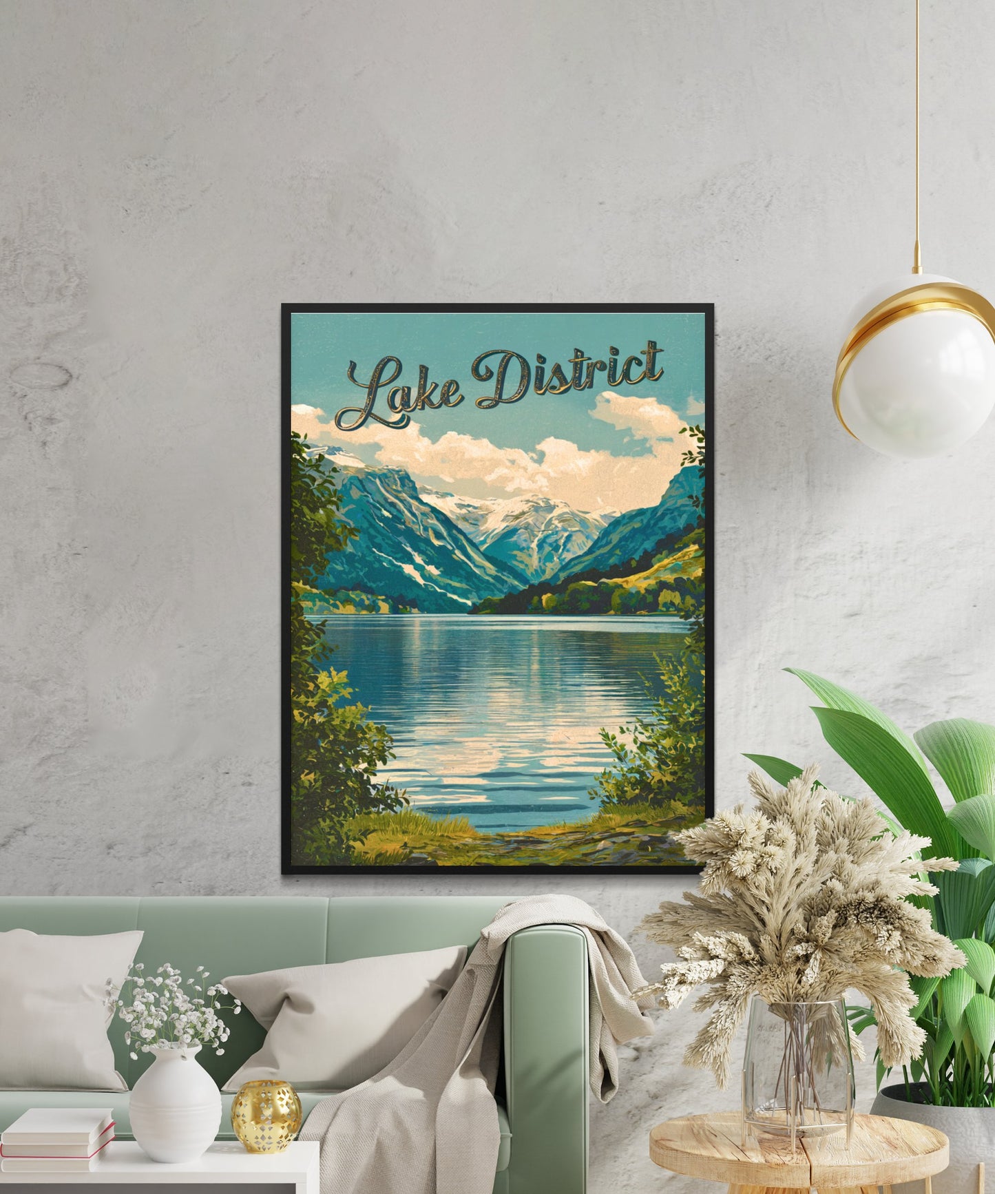 Lake District Vintage Travel Poster  - Nature's Retreat