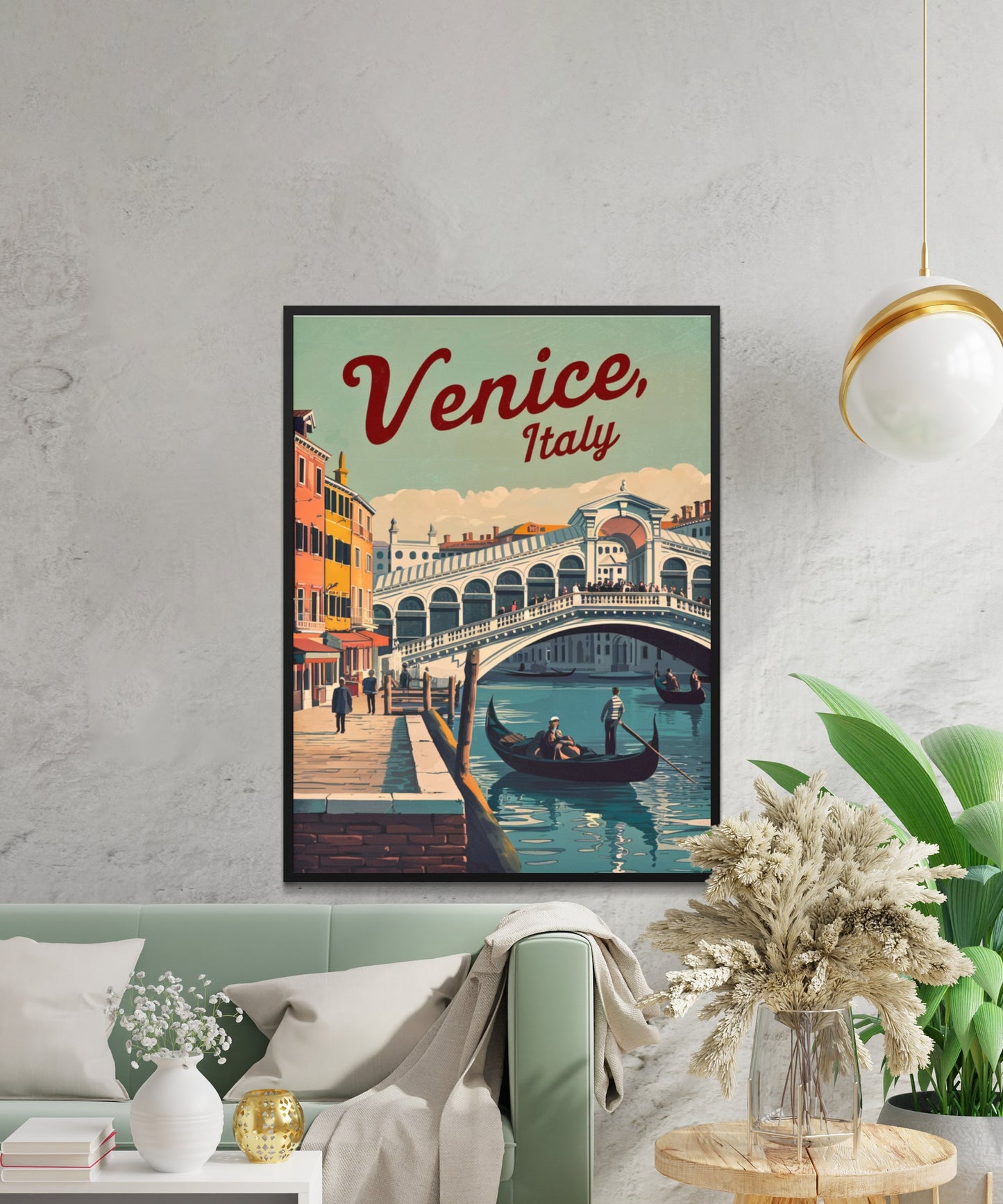 Venice Vintage Travel Poster - Reflections of Elegance