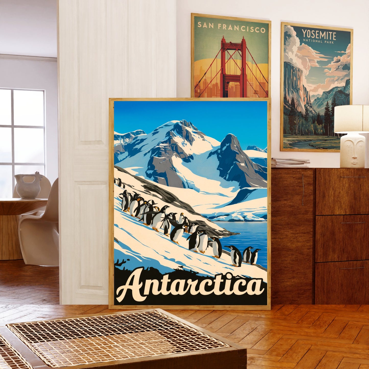 Antarctica Vintage Travel Poster