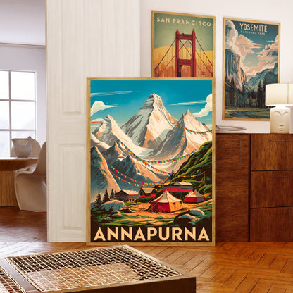 Annapurna Vintage Travel Poster