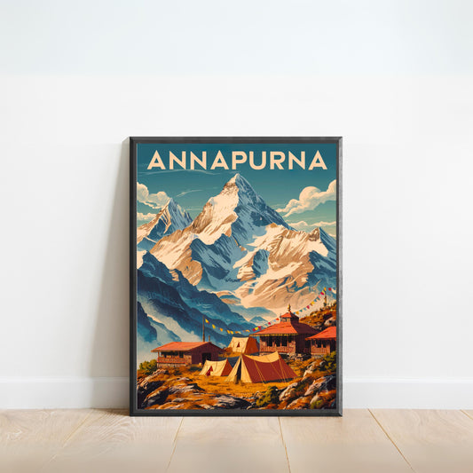 Annapurna Vintage Travel Poster - Scenic Beauty