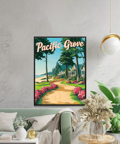 Pacific Grove Vintage Travel Poster