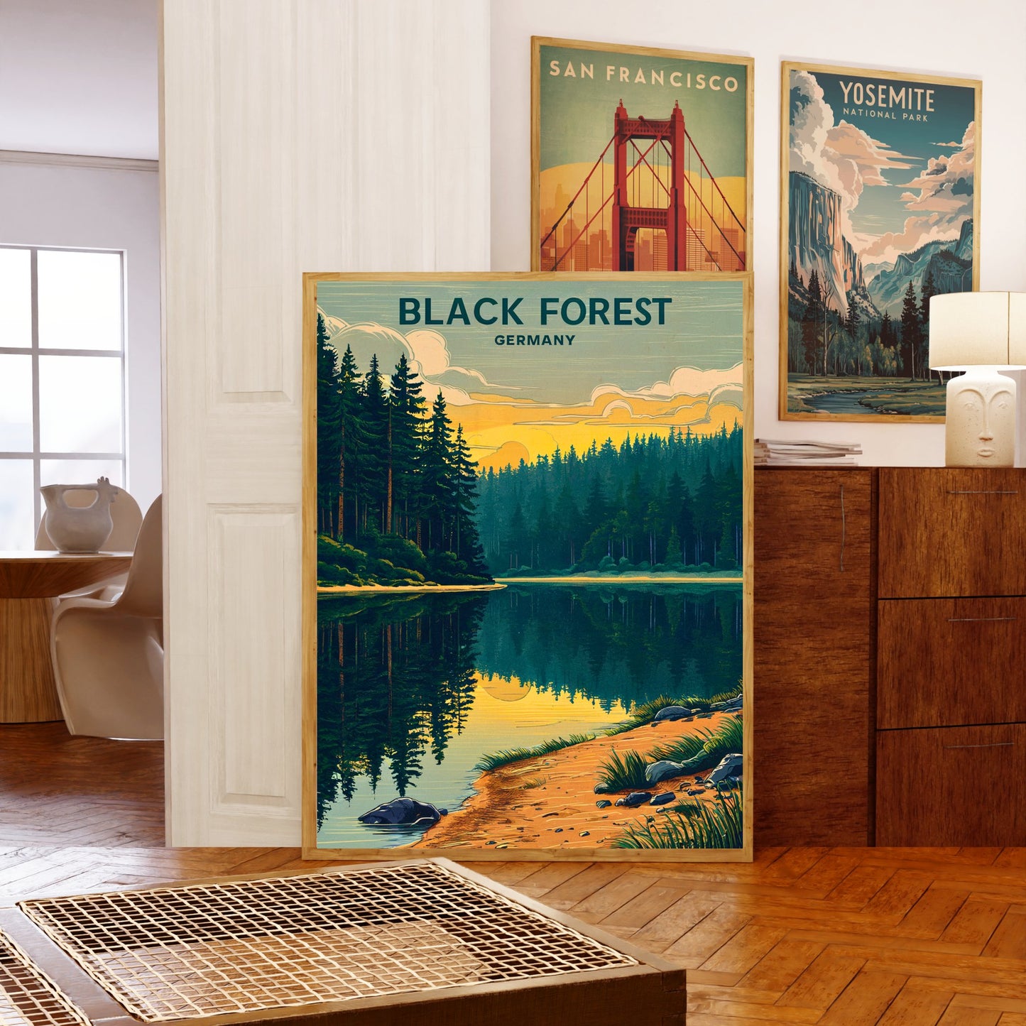 Black Forest Vintage Travel Poster  - Germany Forest