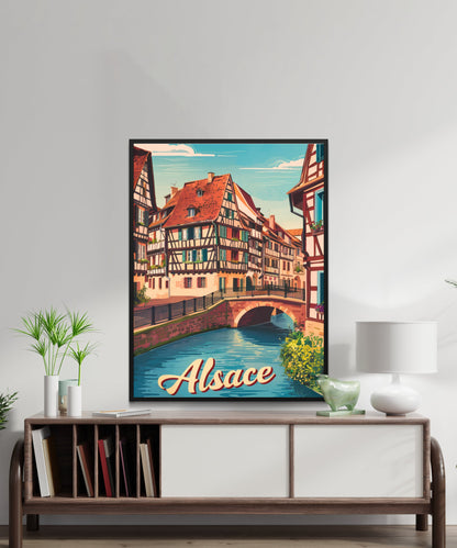 Alsace Vintage Travel Poster - Cultural Blend