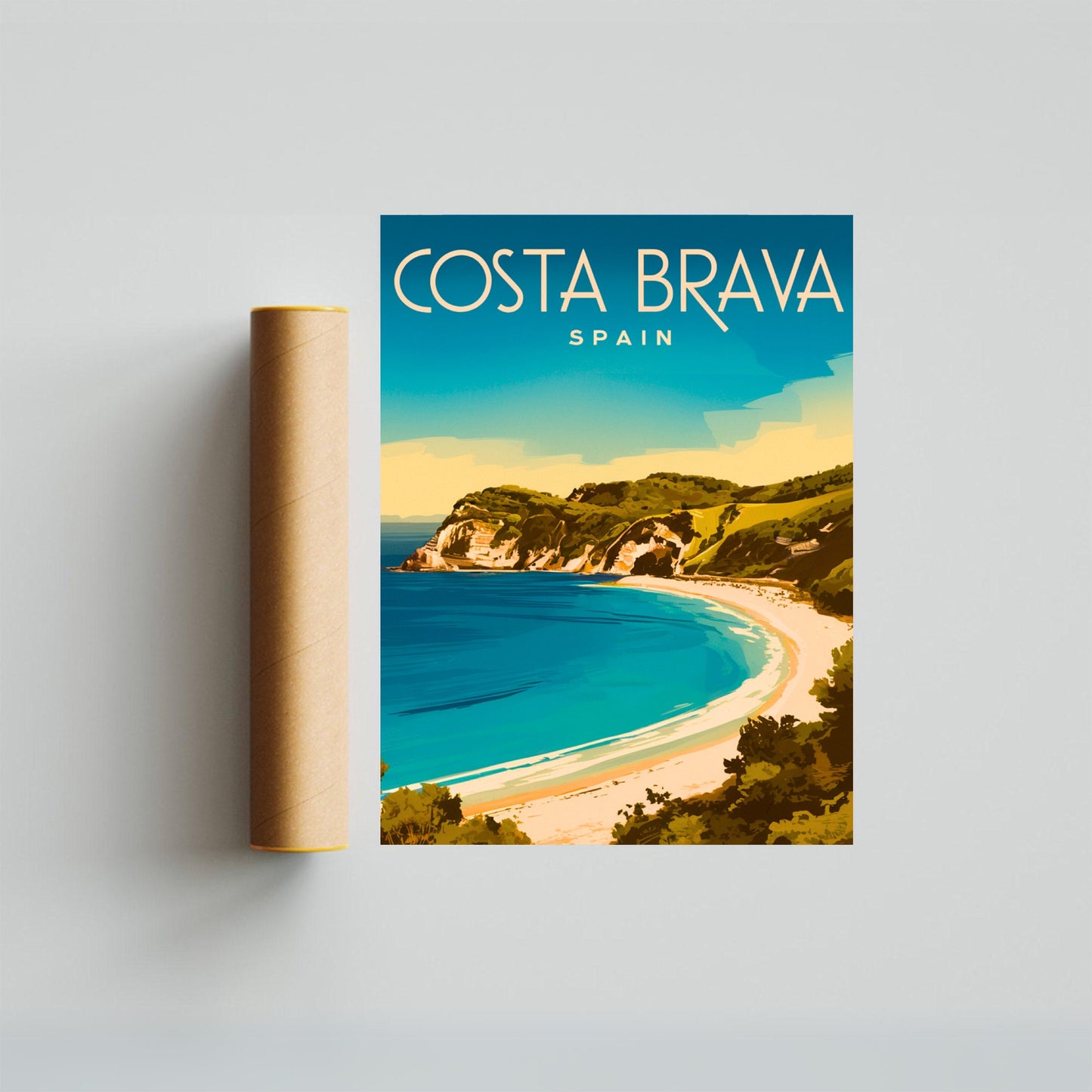 Costa Brava Vintage Travel Poster - Scenic Coastline