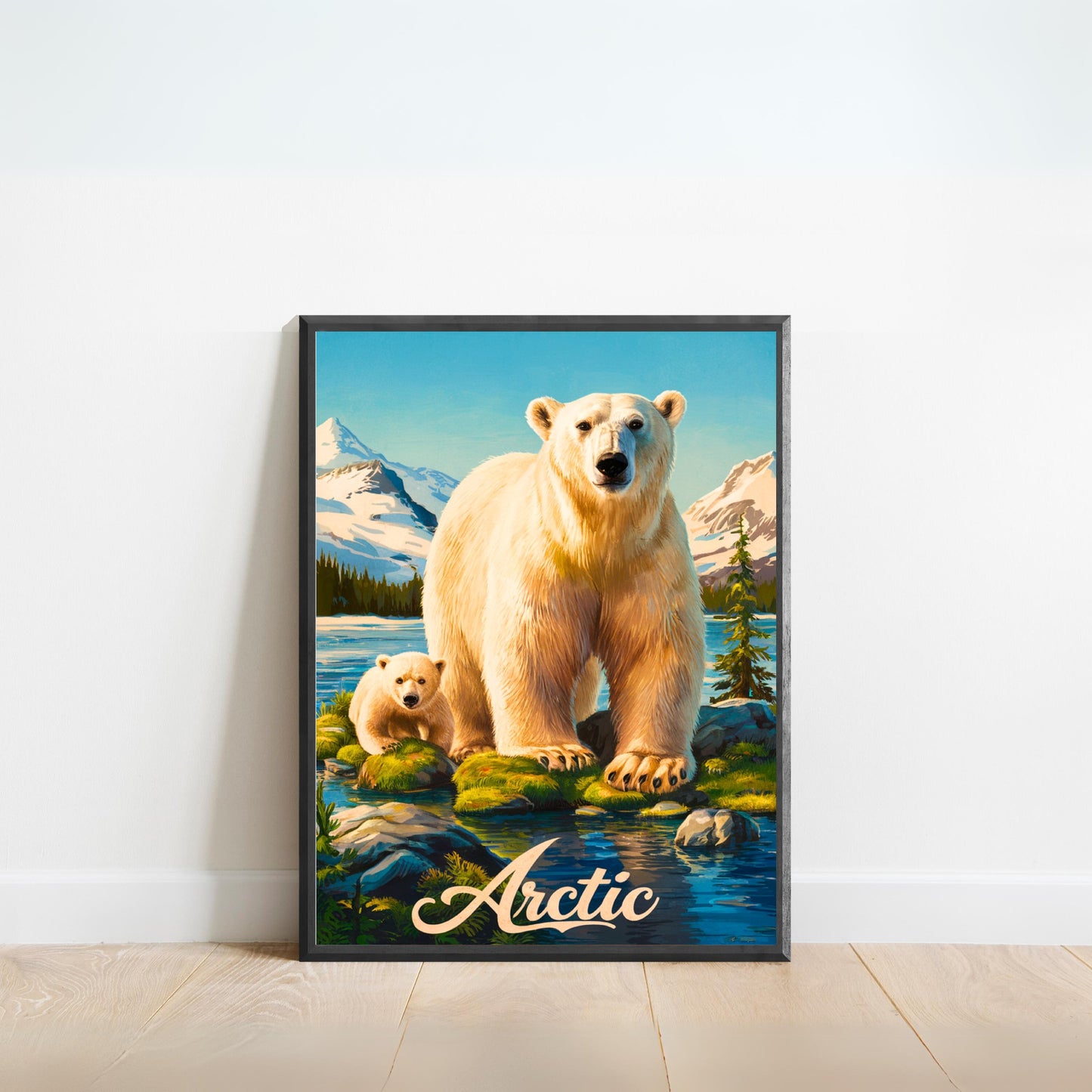 Arctic Vintage Travel Poster - Icy Wilderness