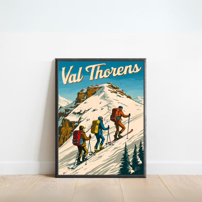 Val Thorens Vintage Travel Poster