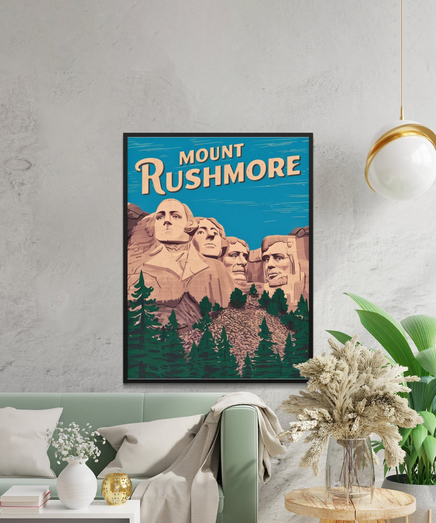 Mount Rushmore Vintage Travel Poster