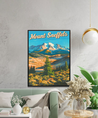 Mount Sneffels Vintage Travel Poster - Scenic Vista