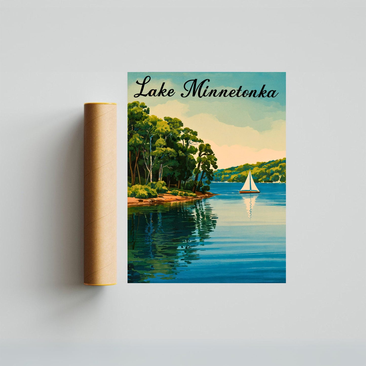 Lake Minnetonka Vintage Travel Poster