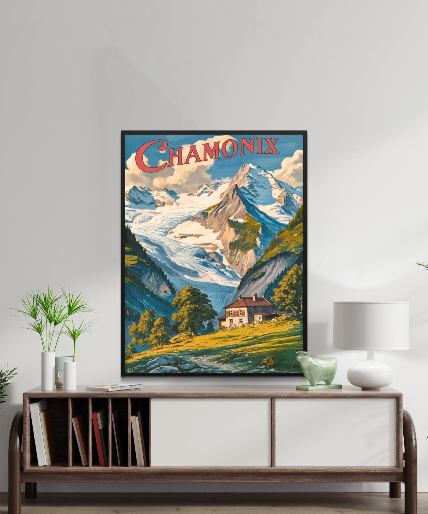 Chamonix Vintage Travel Poster - Mountain Serenity