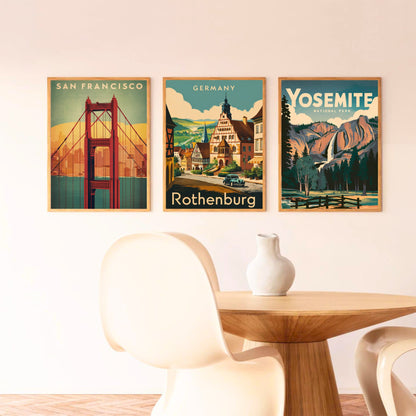 Rothenburg Vintage Travel Poster - Enchanting German Village