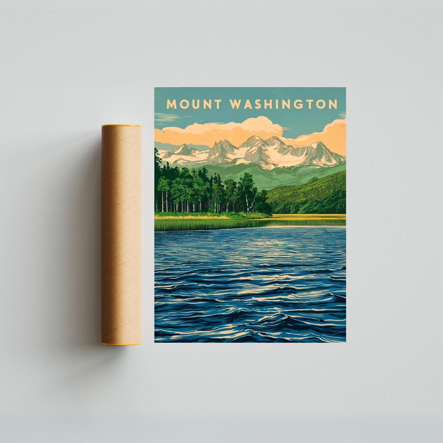 Mount Washington Vintage Travel Poster