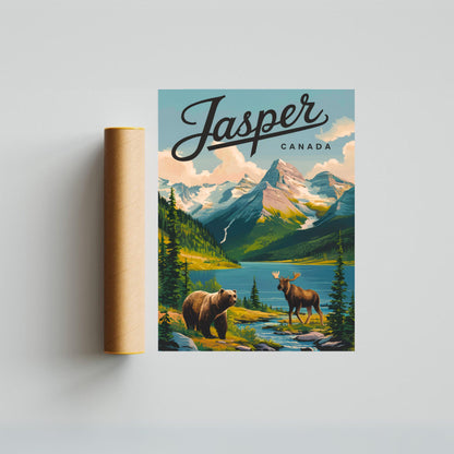 Jasper Vintage Travel Poster