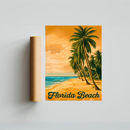 Florida Vintage Travel Poster - Coastal Glamour