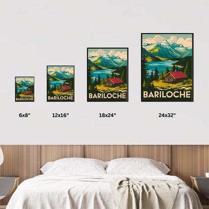 Bariloche Vintage Travel Poster