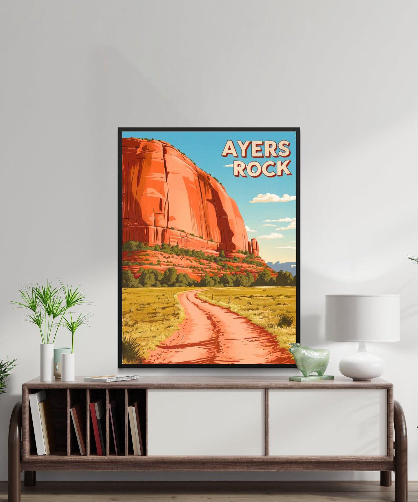 Ayers Rock Vintage Travel Poster