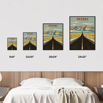 Nevada Vintage Travel Poster - Timeless Desert Adventure