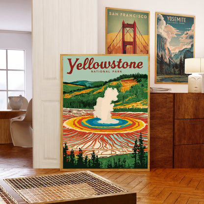 Yellowstone Vintage Travel Poster