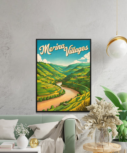 Merina Villages Vintage Travel Poster