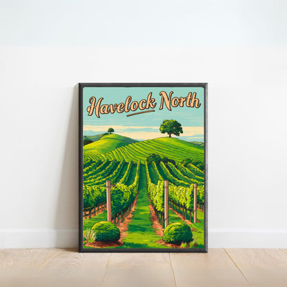 Havelock North Vintage Travel Poster