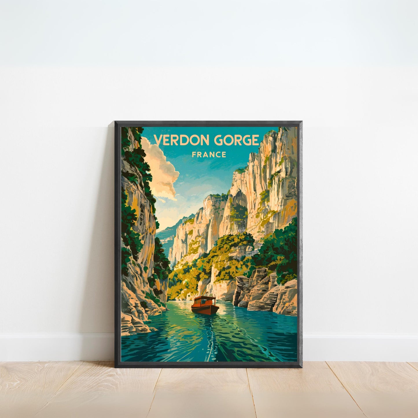 Verdon Gorge Vintage Travel Poster