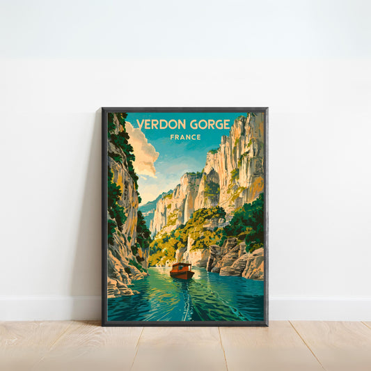 Verdon Gorge Vintage Travel Poster