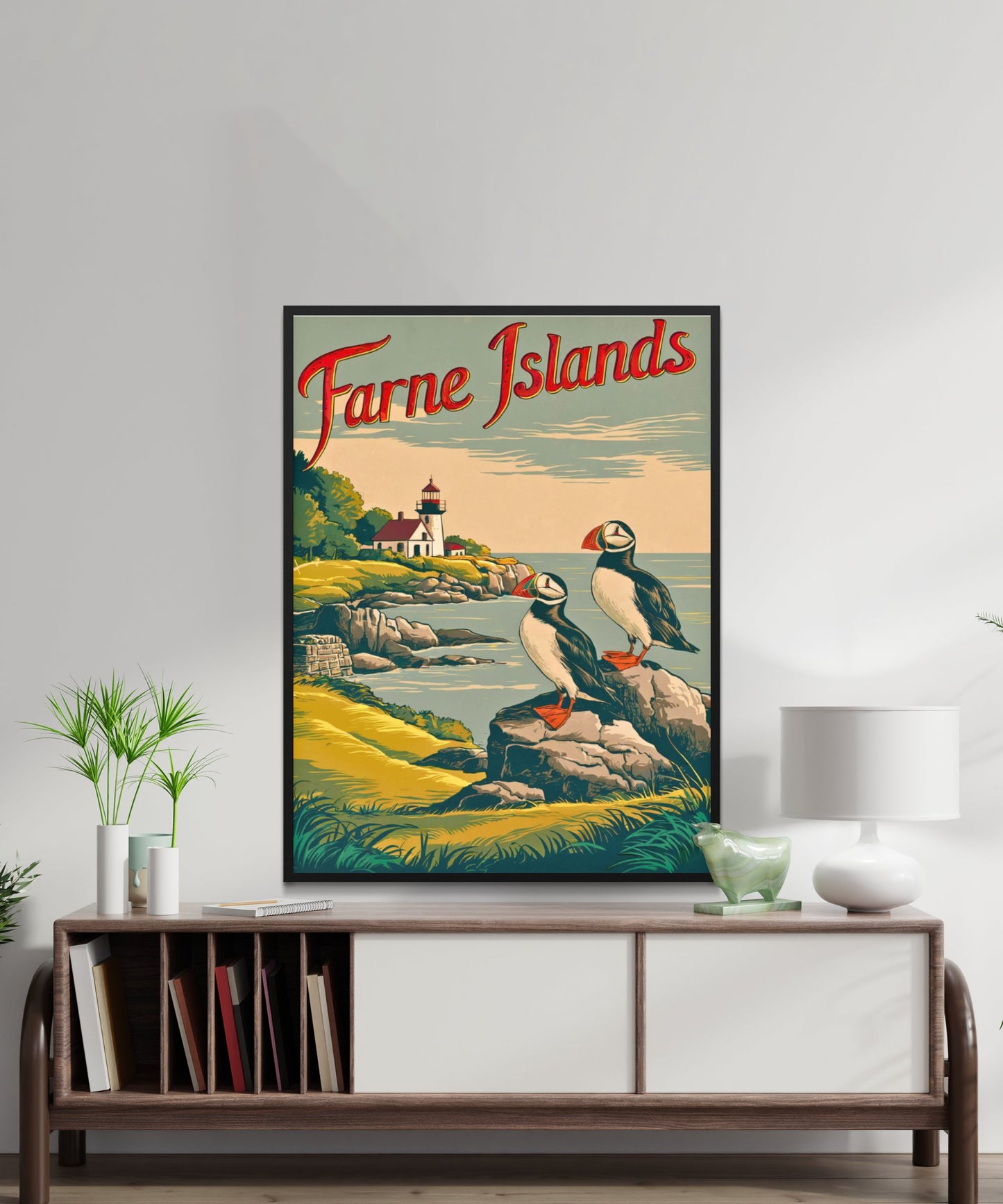 Farne Islands Vintage Travel Poster