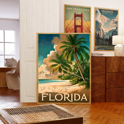 Florida Vintage Travel Poster - Coastal Elegance