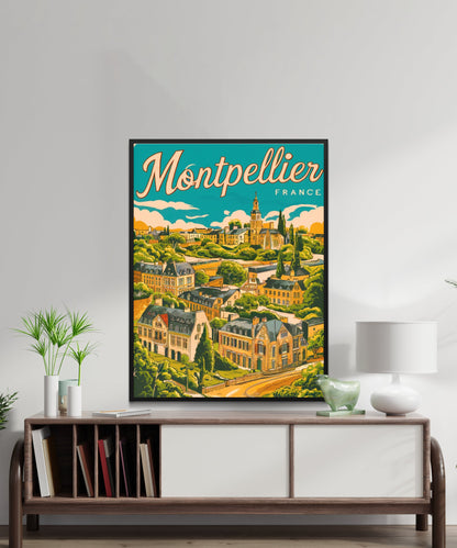 Montpellier  Vintage Travel Poster - Beautiful Views