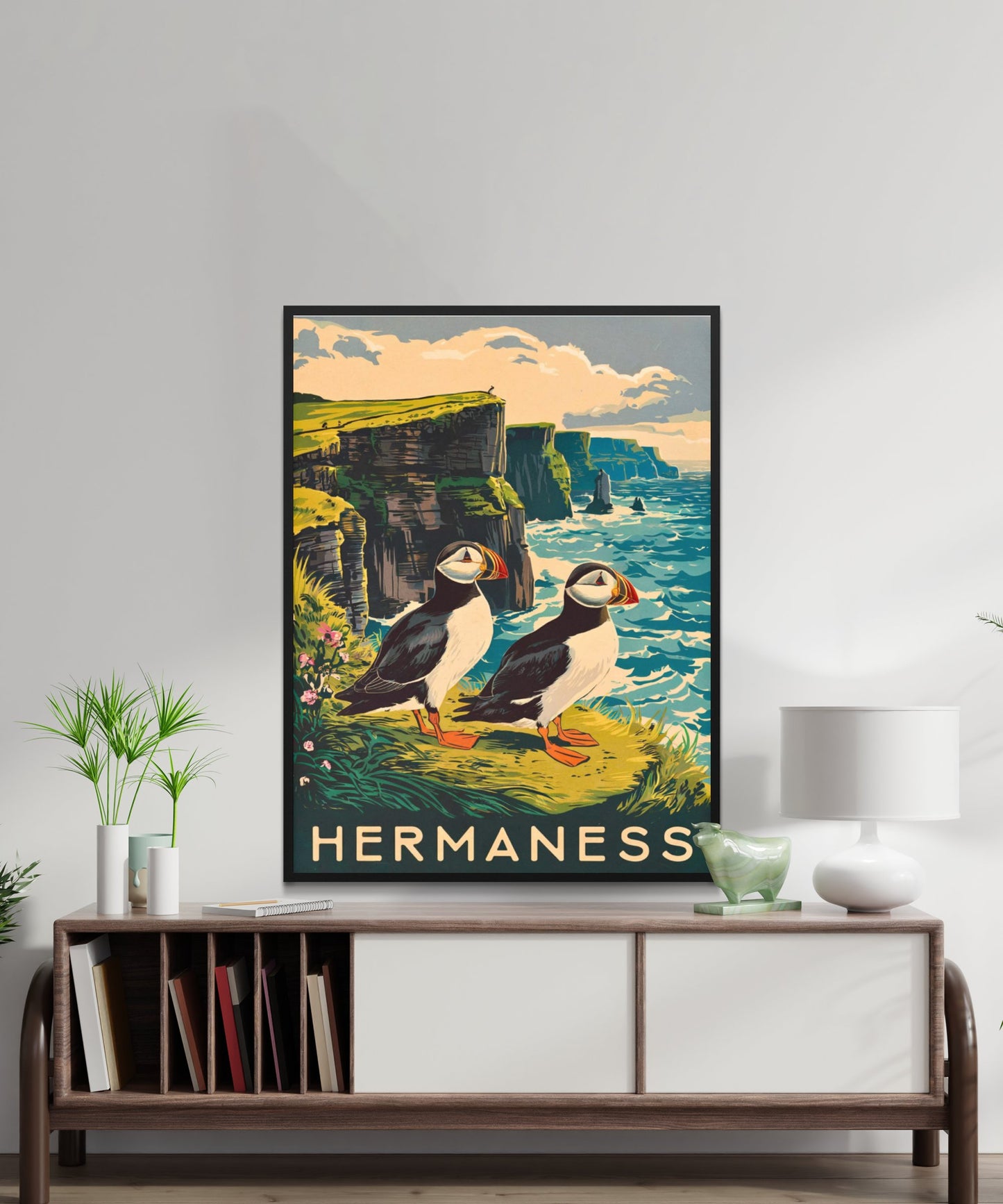 Hermaness Vintage Travel Poster