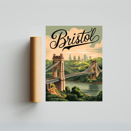 Bristol Vintage Travel Poster - Vibrant Arts