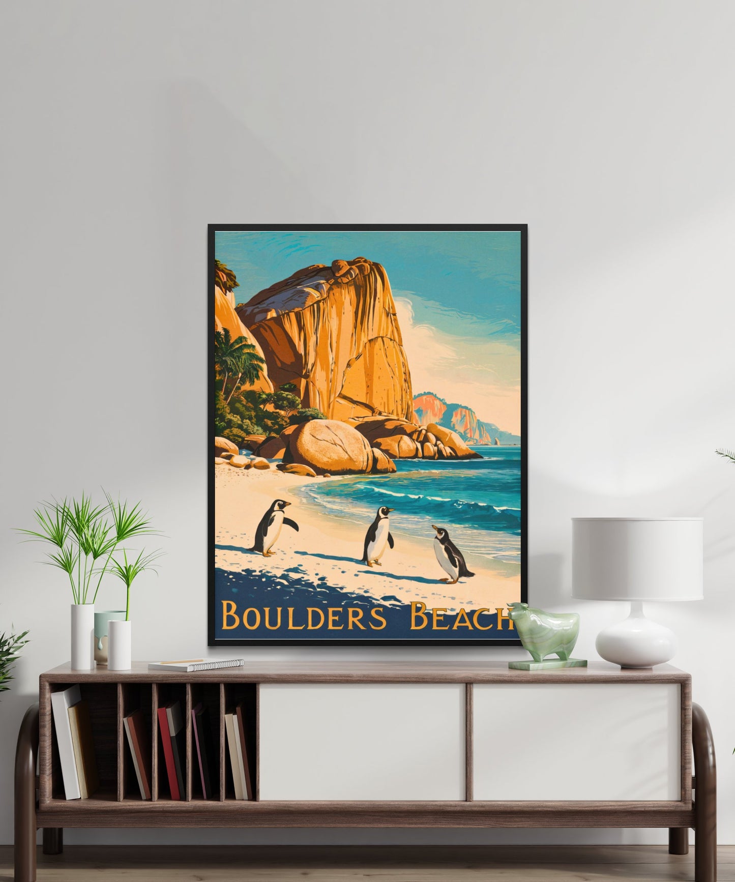 Boulders Beach Vintage Travel Poster