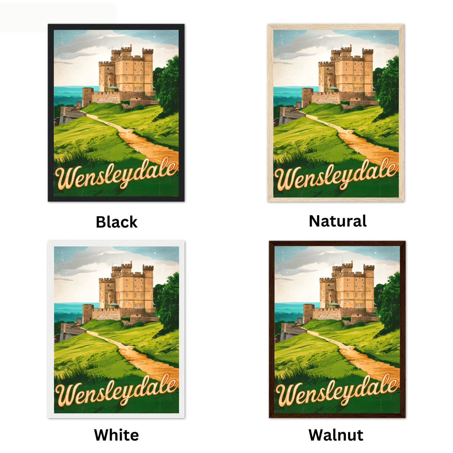 Wensleydale Vintage Travel Poster - Historic Abbey