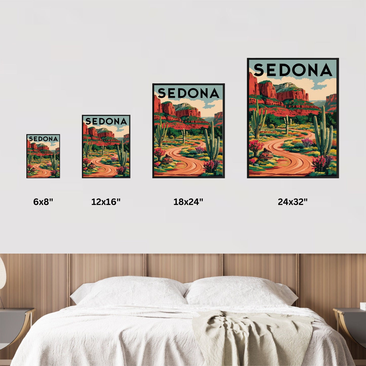 Sedona Vintage Travel Poster  - Timeless Red Rock Majesty