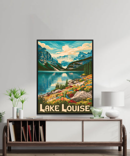 Lake Louise Vintage Travel Poster - Timeless Elegance