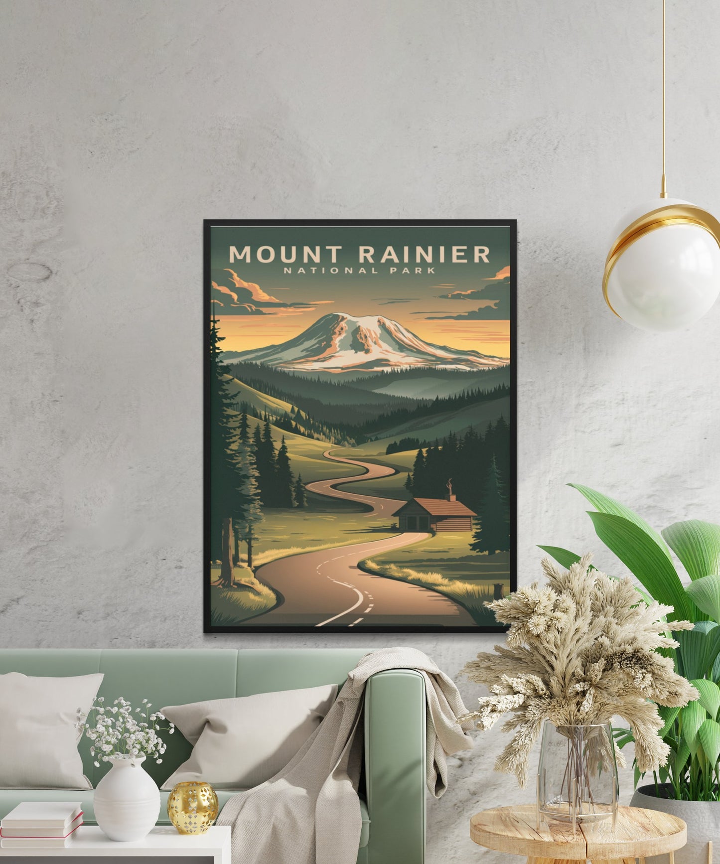 Mount Rainer Vintage Travel Poster - Wilderness Splendor