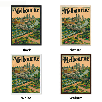 Melbourne Vintage Travel Poster