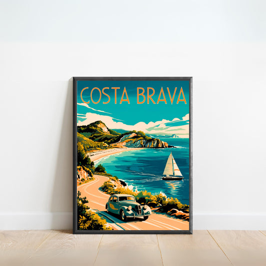 Costa Brava Vintage Travel Poster - Charming Villages