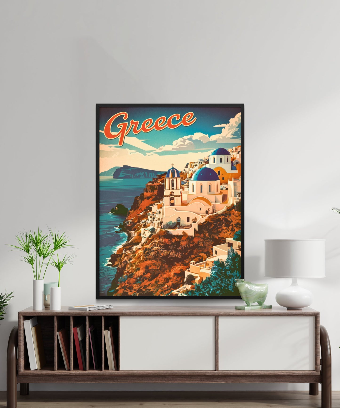 Greece Vintage Travel Poster - Mediterranean Majesty