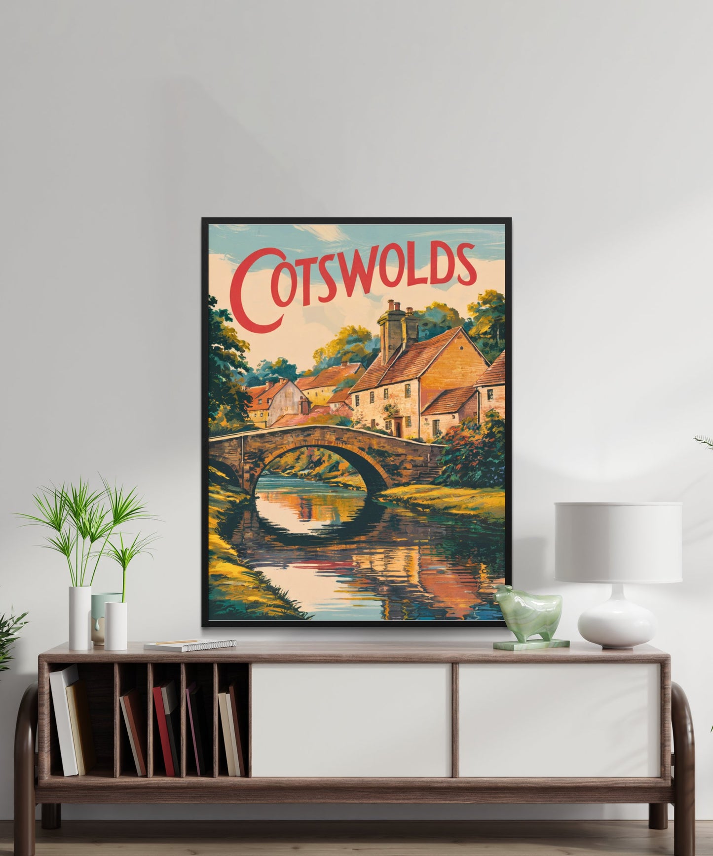 Cotswolds Vintage Travel Poster -Timeless English Countryside