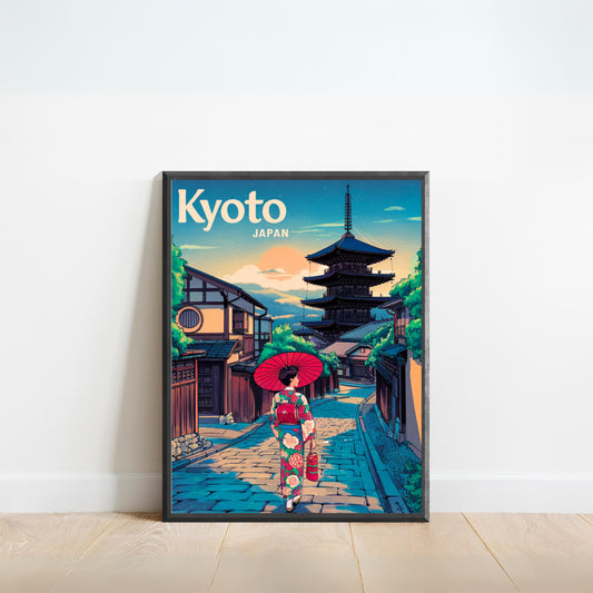 Kyoto Vintage Travel Poster