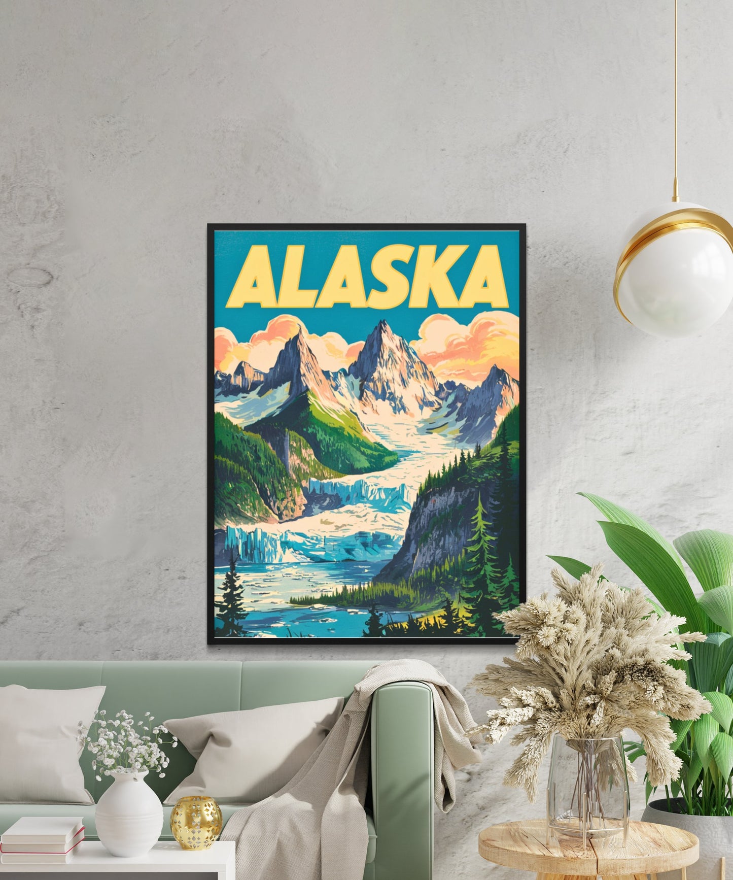 Alaska Vintage Travel Poster