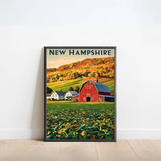 New Hampshire Vintage Travel Poster - Timeless New England Charm