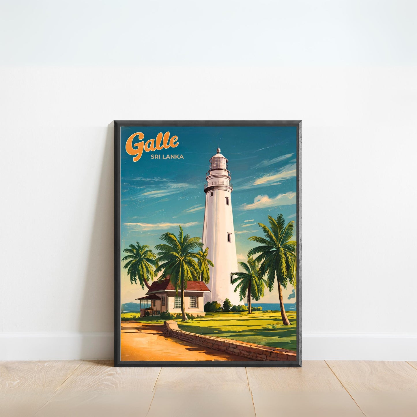 Galle Vintage Travel Poster - Sri Lanka’s Coastal Gem