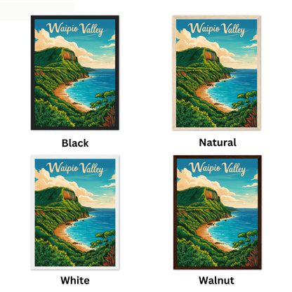 Waipio Valley Vintage Travel Poster -  Fertile Plains