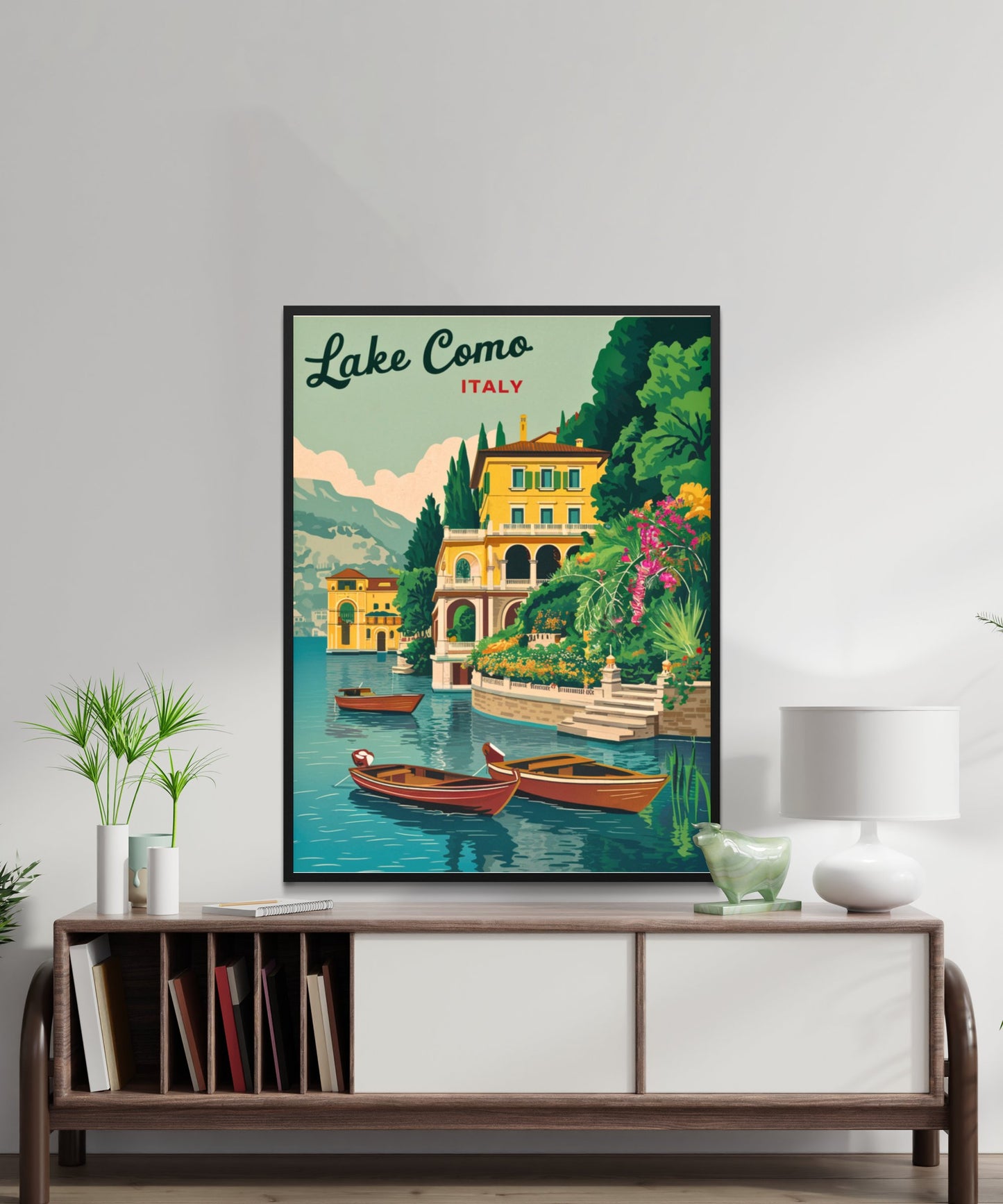 Lake Como Vintage Travel Poster