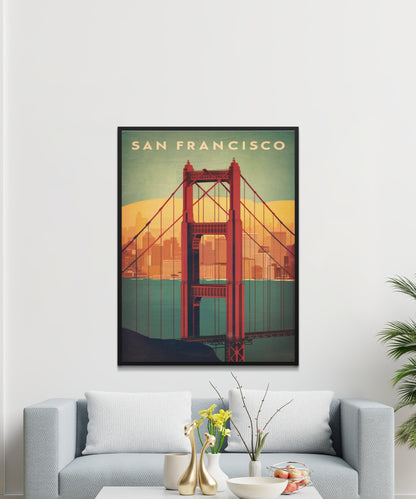 San Francisco Vintage Travel Poster